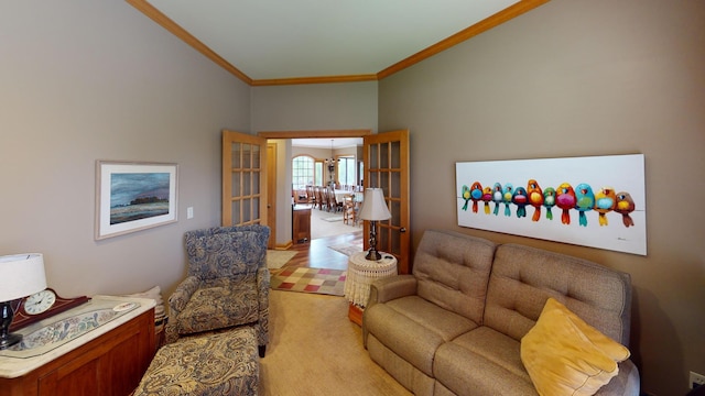 2704 Campus Ln, Albert Lea, MN 56007 - living area with ornamental molding and light carpet