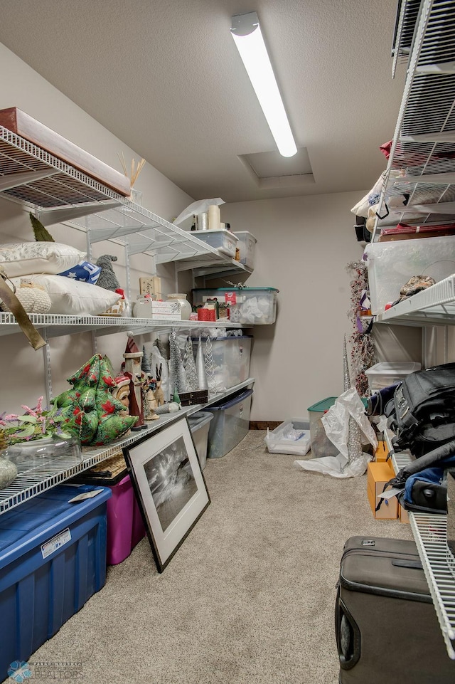 view of storage area