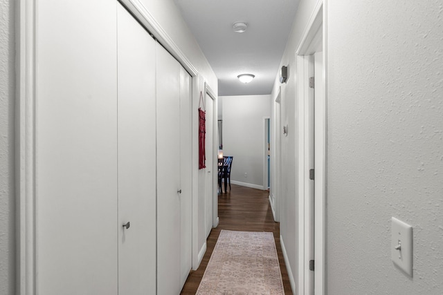 95 Olympic Cir, Chanhassen, MN 55317 - hallway featuring dark wood finished floors and baseboards