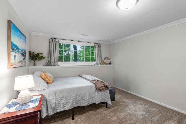 95 Olympic Cir, Chanhassen, MN 55317 - carpeted bedroom with crown molding and baseboards