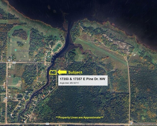 17353 Pine Dr NW, Angle Inlet, MN 56711 - map of property location