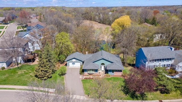 aerial view with a view of trees