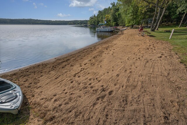 4224 Thunder Lake Lodge Dr NE, Remer, MN 56672 - water view featuring a boat dock