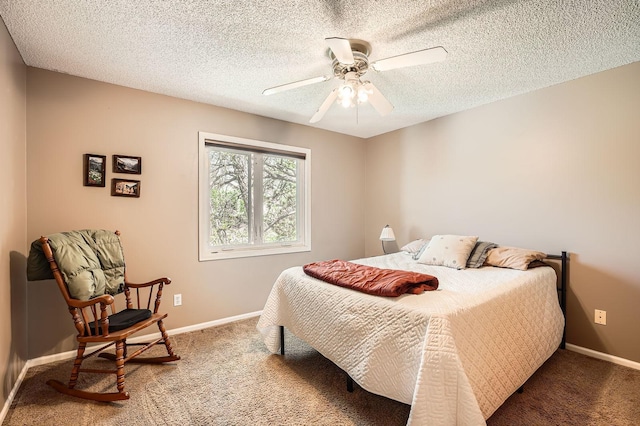 1237 Summit Oaks Dr, Burnsville, MN 55337 - bedroom with carpet, a ceiling fan, and a textured ceiling