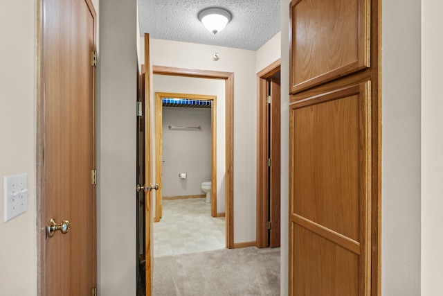 610 Whiskey Rd NW Unit 115, Isanti, MN 55040 - hallway featuring a textured ceiling and light carpet