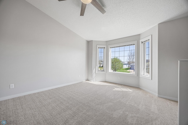 1683 Oakwood Dr, West Fargo, ND 58078 - unfurnished room featuring carpet, a ceiling fan, a textured ceiling, and baseboards