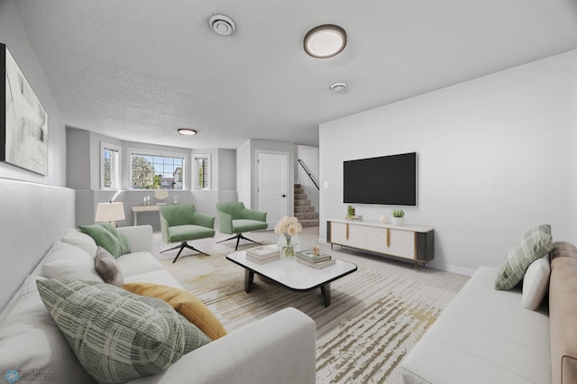 1683 Oakwood Dr, West Fargo, ND 58078 - living room with stairs and baseboards