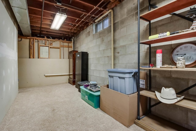 view of storage area