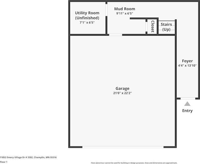 11852 Emery Village Dr N Unit 3302, Champlin, MN 55316 - floor plan / room layout