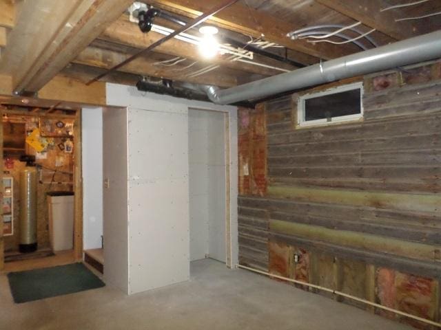 202 Buse Ave NE, Red Lake Falls, MN 56750 - unfinished below grade area with wood walls