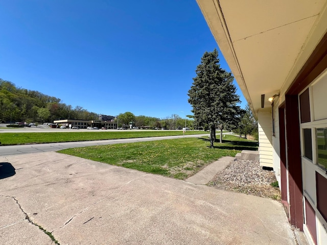 view of green lawn