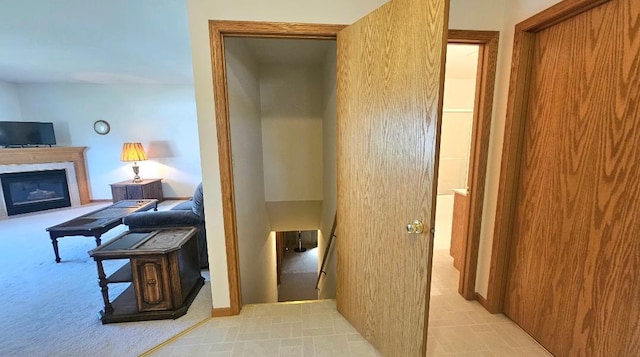 corridor with an upstairs landing