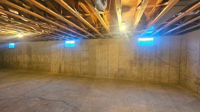 view of basement