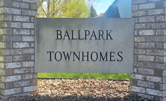 view of community sign