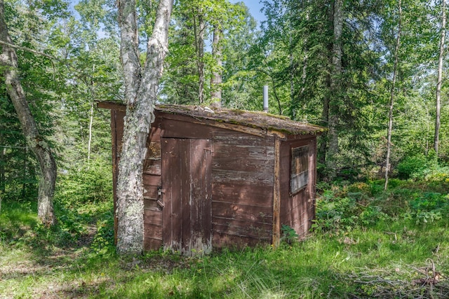 view of shed