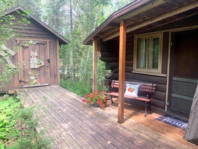 view of wooden deck