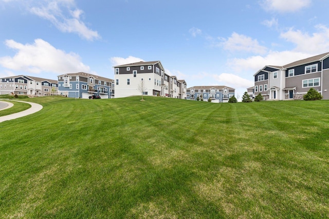 view of home's community with a residential view and a yard