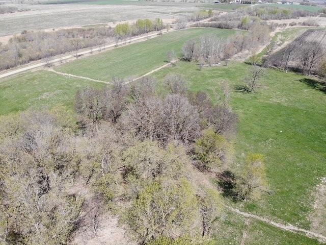 aerial view with a rural view