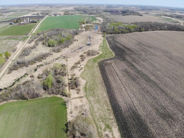 aerial view featuring a rural view