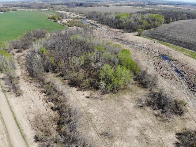 aerial view with a rural view