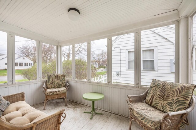 view of sunroom