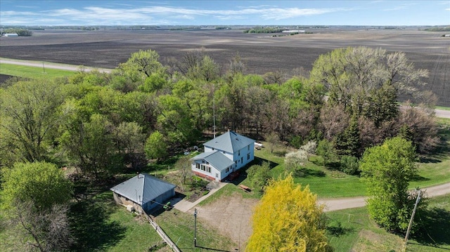 aerial view of sparsely populated area