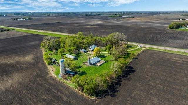 aerial overview of property's location with rural landscape