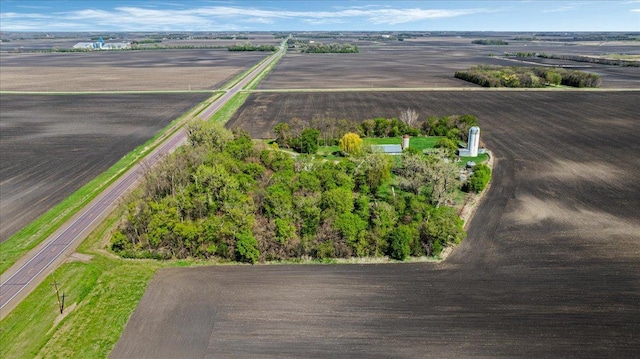 aerial overview of property's location with rural landscape