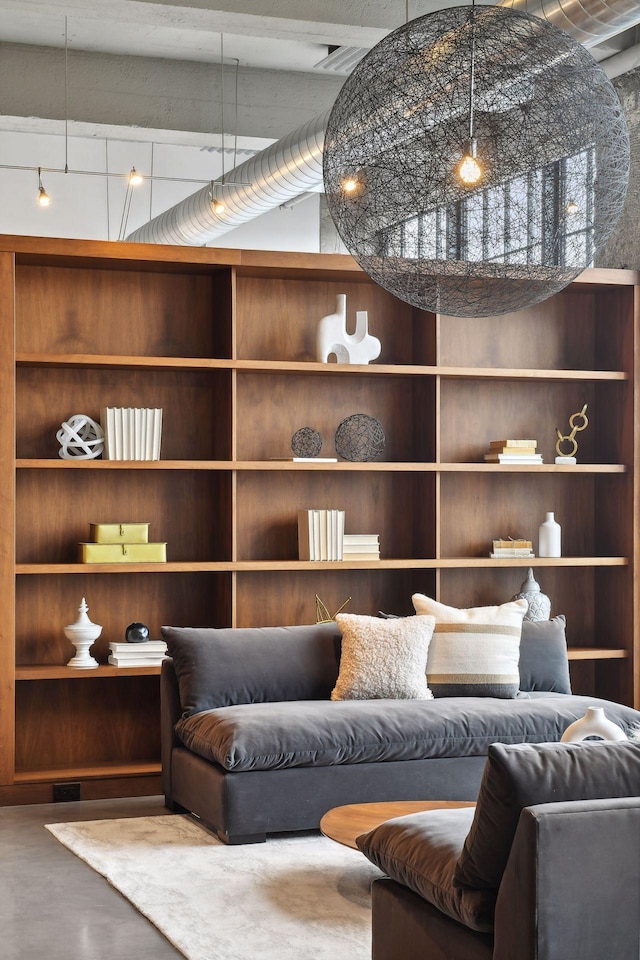 700 2nd St Unit W31, Minneapolis, MN 55401 - interior space featuring rail lighting, concrete flooring, and built in shelves