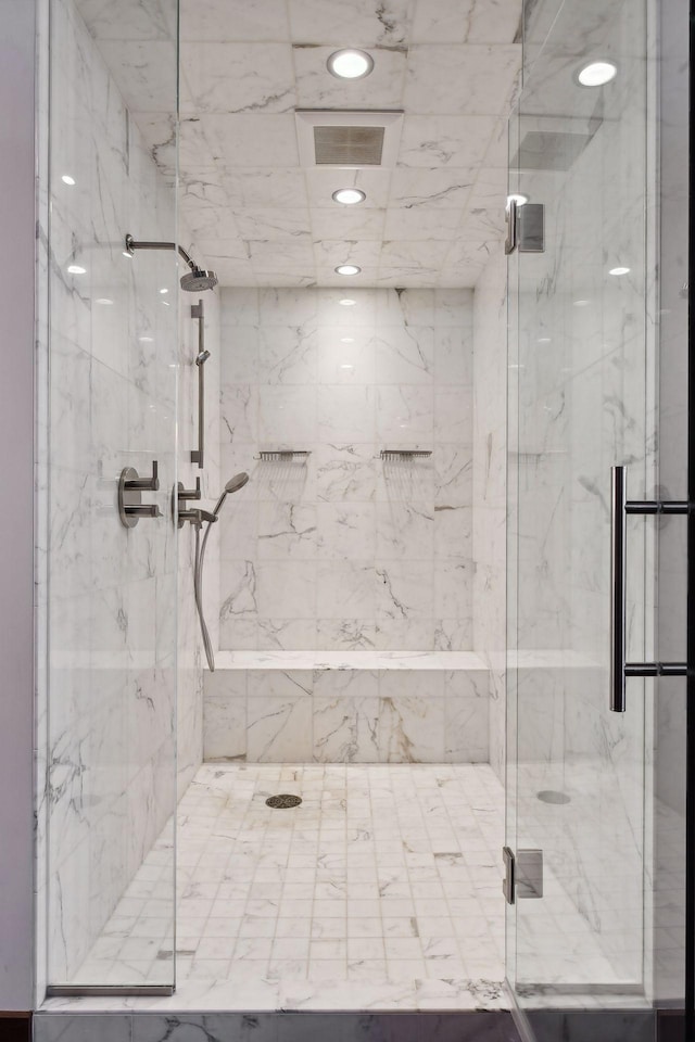 700 2nd St Unit W31, Minneapolis, MN 55401 - bathroom with a marble finish shower and visible vents