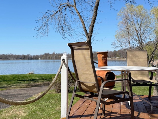 5301 Oak St, Isle, MN 56342 - dock area featuring a water view