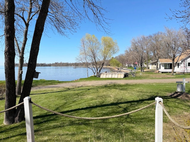 5301 Oak St, Isle, MN 56342 - view of grassy yard featuring a water view