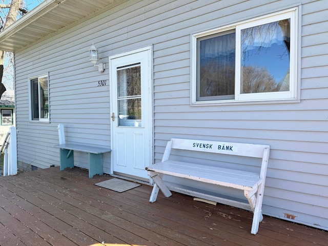 5301 Oak St, Isle, MN 56342 - view of wooden deck