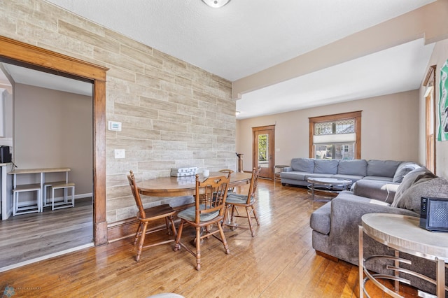 dining area featuring wood finished floors