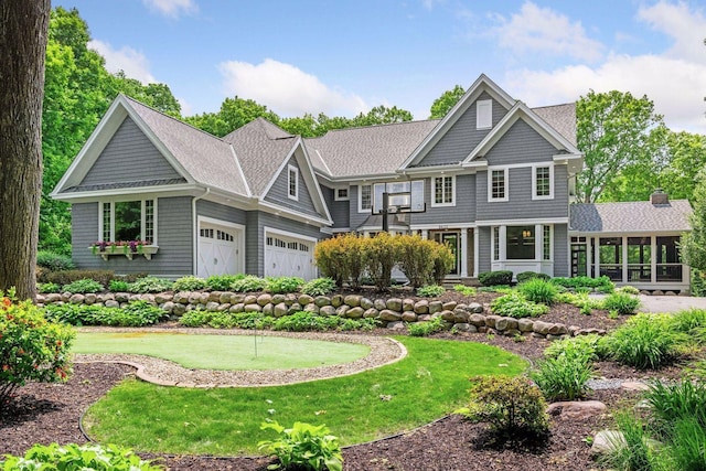8622 French Curv, Eden Prairie, MN 55347 - shingle-style home featuring roof with shingles, a putting green, and a front yard