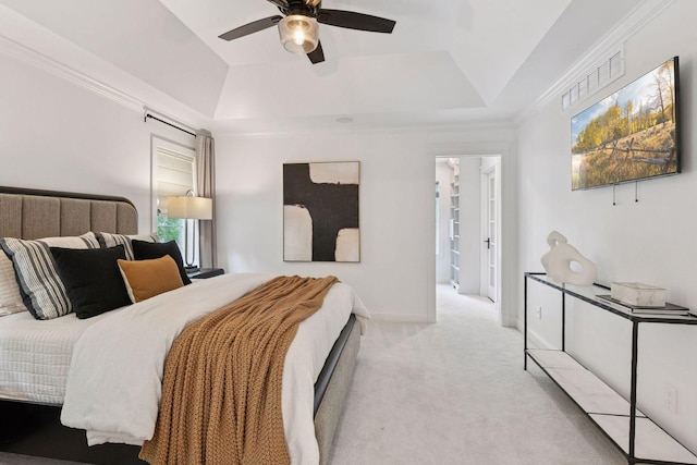 8622 French Curv, Eden Prairie, MN 55347 - carpeted bedroom featuring a raised ceiling and a ceiling fan