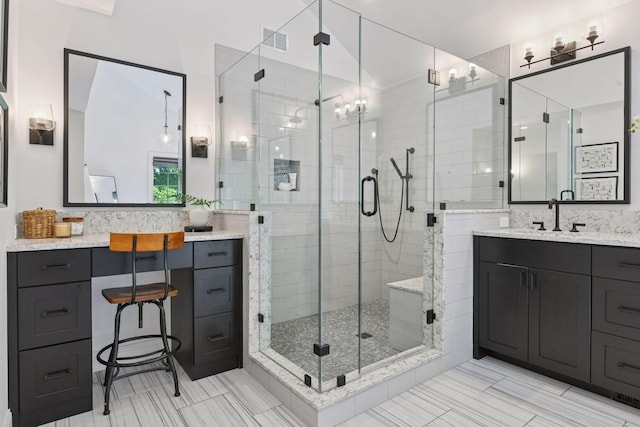8622 French Curv, Eden Prairie, MN 55347 - full bath featuring vanity and a shower stall