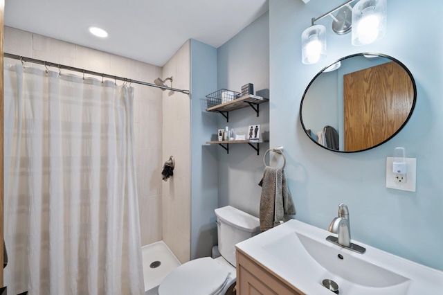 14380 Geneva Ave N, Hugo, MN 55038 - full bathroom featuring a tile shower, toilet, and vanity