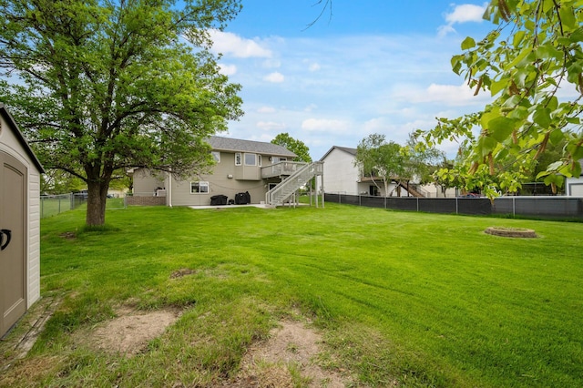 14380 Geneva Ave N, Hugo, MN 55038 - view of yard featuring stairs and a wooden deck
