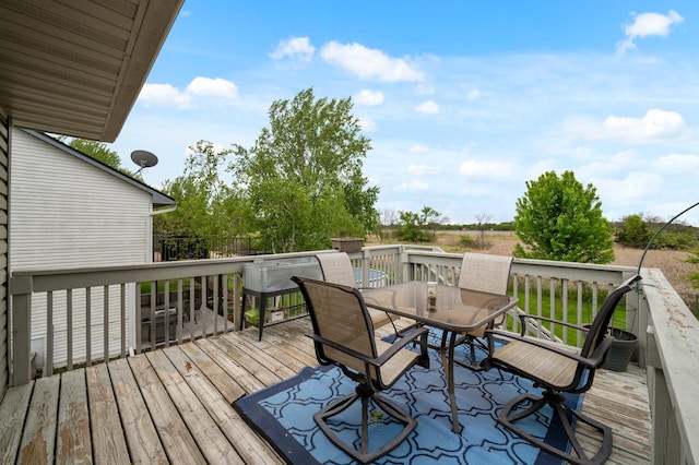 14380 Geneva Ave N, Hugo, MN 55038 - wooden terrace featuring outdoor dining area