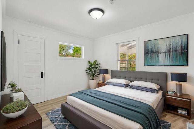 1775 Morgan Ave, Saint Paul, MN 55116 - bedroom featuring multiple windows, crown molding, and light wood finished floors