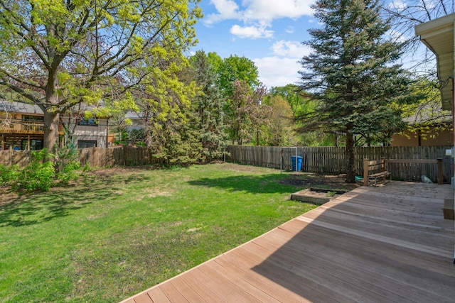 1775 Morgan Ave, Saint Paul, MN 55116 - view of yard featuring a wooden deck