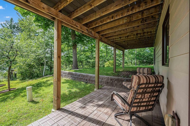 33627 Deer Lake Ln, Grand Rapids, MN 55744 - view of patio / terrace featuring view of scattered trees