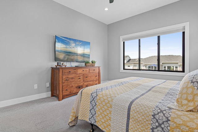 4152 Hummingbird Ct N, Lake Elmo, MN 55042 - carpeted bedroom featuring baseboards, a ceiling fan, and recessed lighting