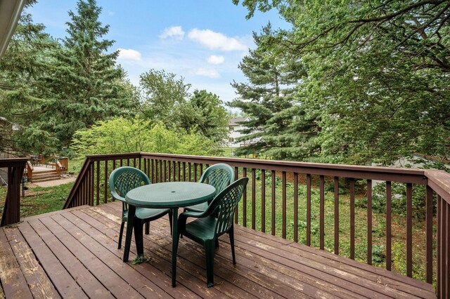 14250 Upper 54th St N, Oak Park Heights, MN 55082 - deck featuring outdoor dining area
