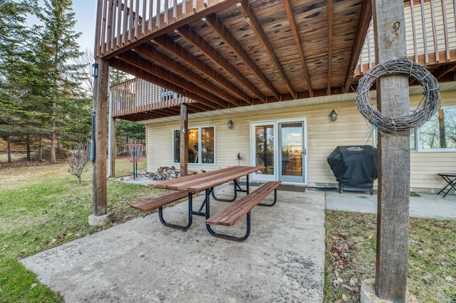 view of patio / terrace with area for grilling