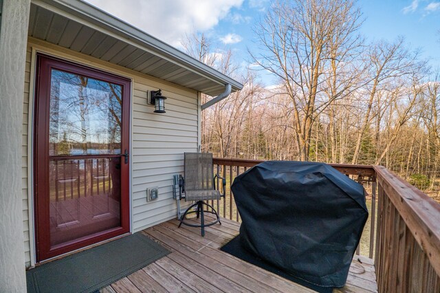 32061 Primrose Ln, Walker, MN 56461 - wooden deck featuring area for grilling