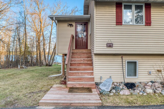 32061 Primrose Ln, Walker, MN 56461 - property entrance with a yard