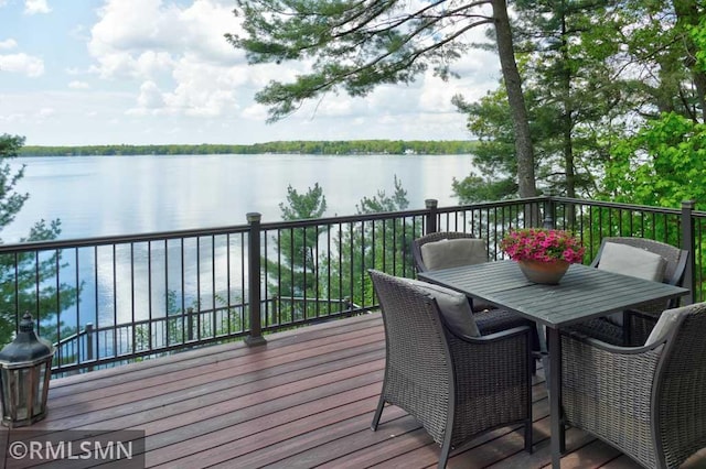 802 Flos Ct, Lincoln Twp, WI 54001 - deck with a water view