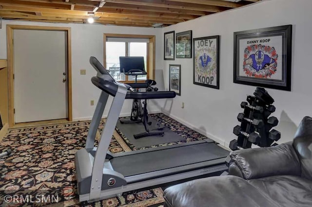 802 Flos Ct, Lincoln Twp, WI 54001 - workout area with baseboards